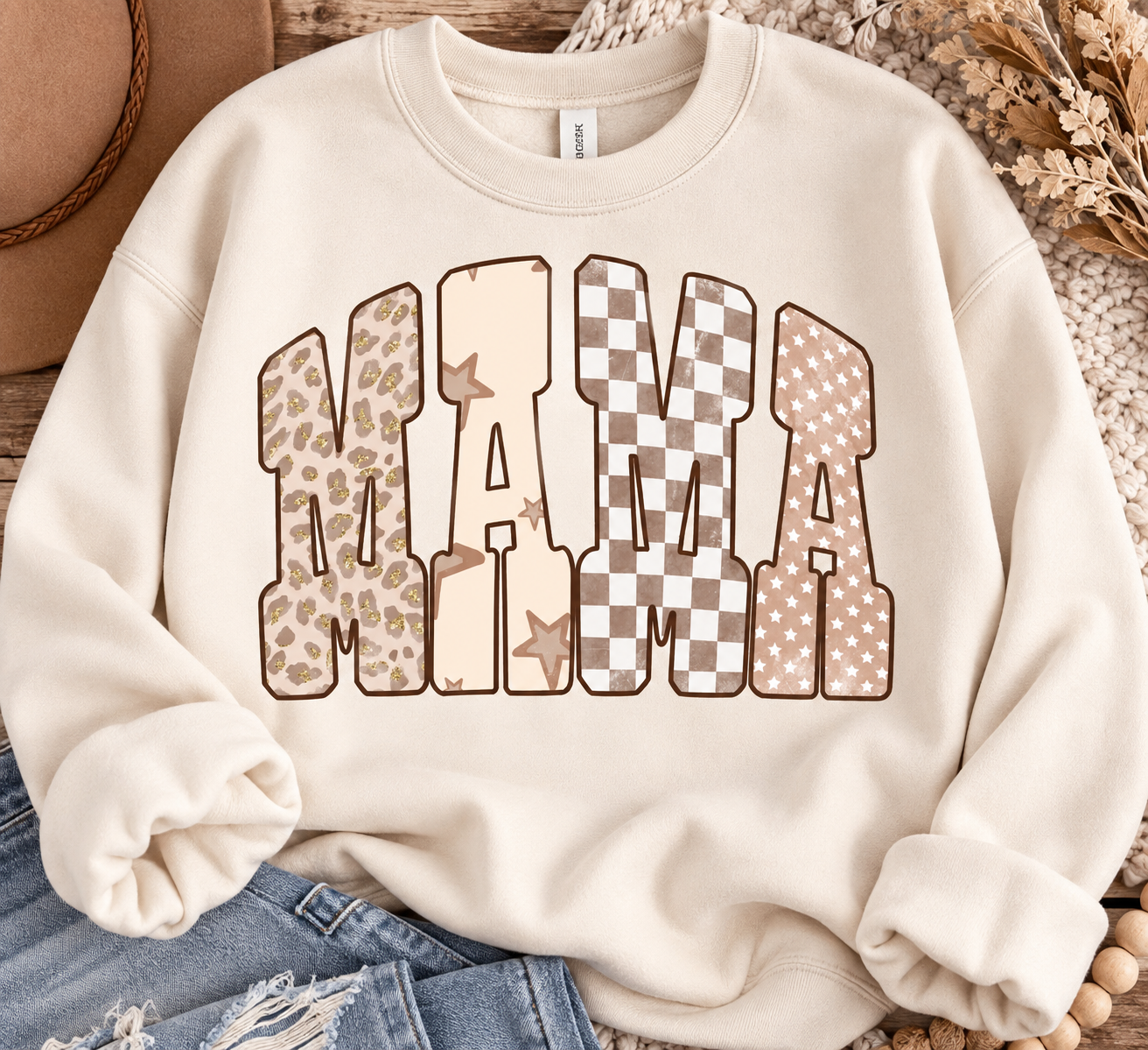 Cream Mama crewneck