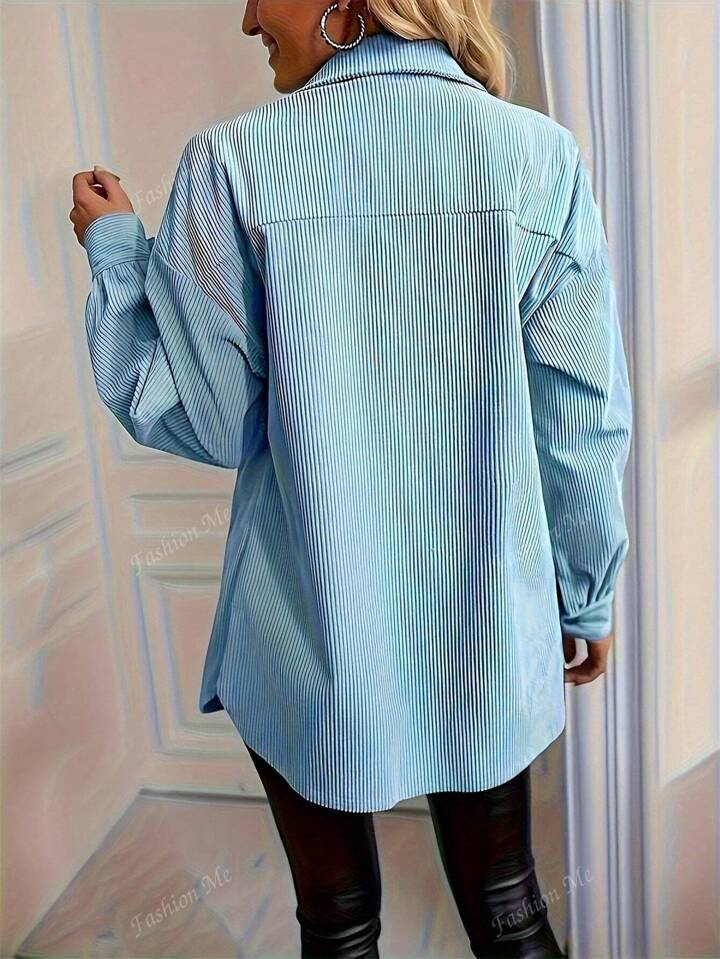 Baby blue corduroy jacket (s-2x)