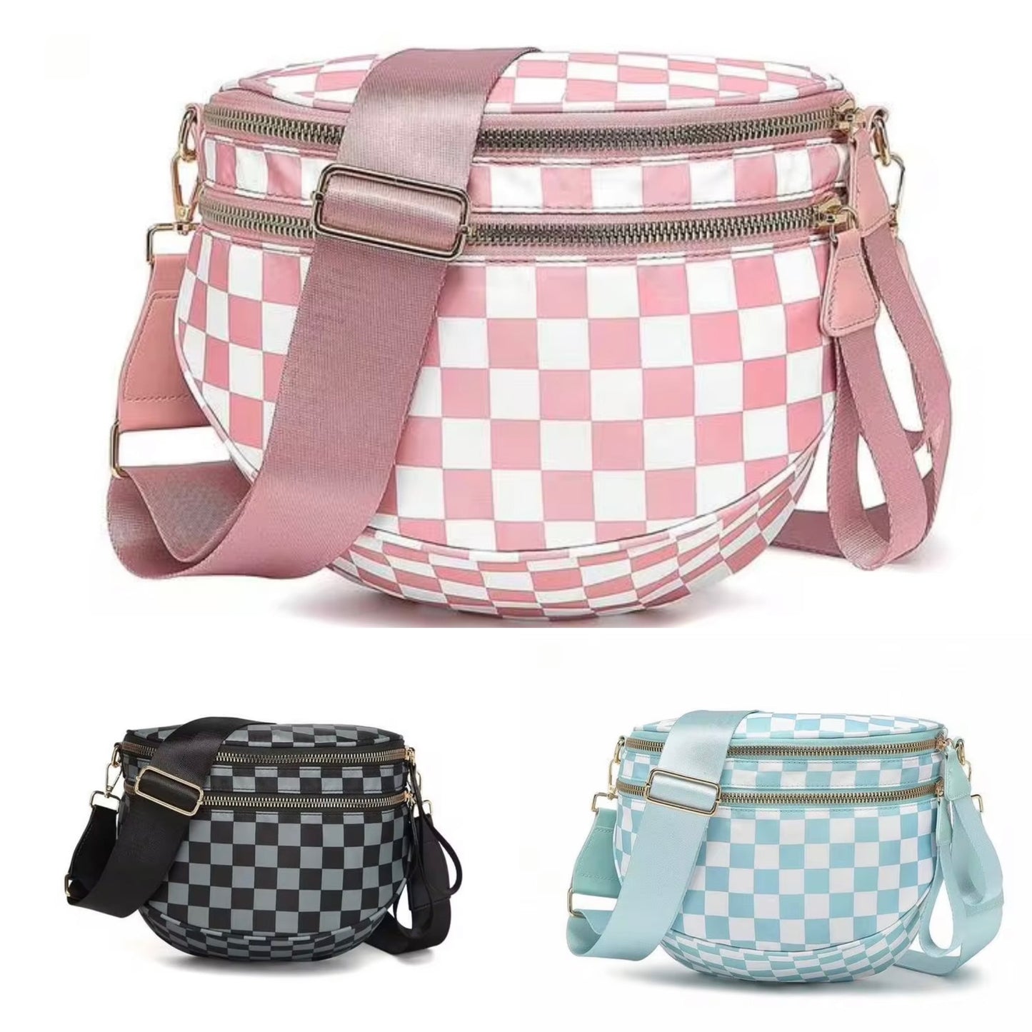 Checkered crossbody purse (multiple colors)