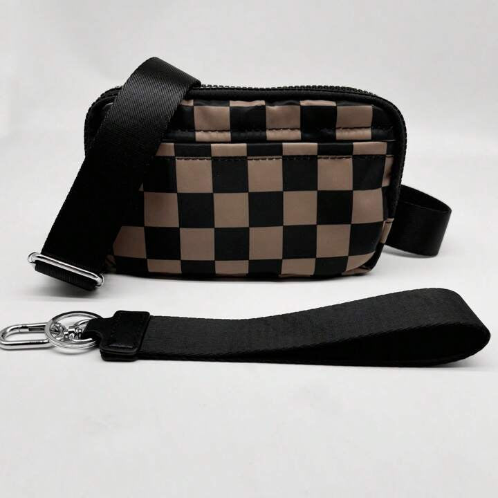 Black & tan checkered purse