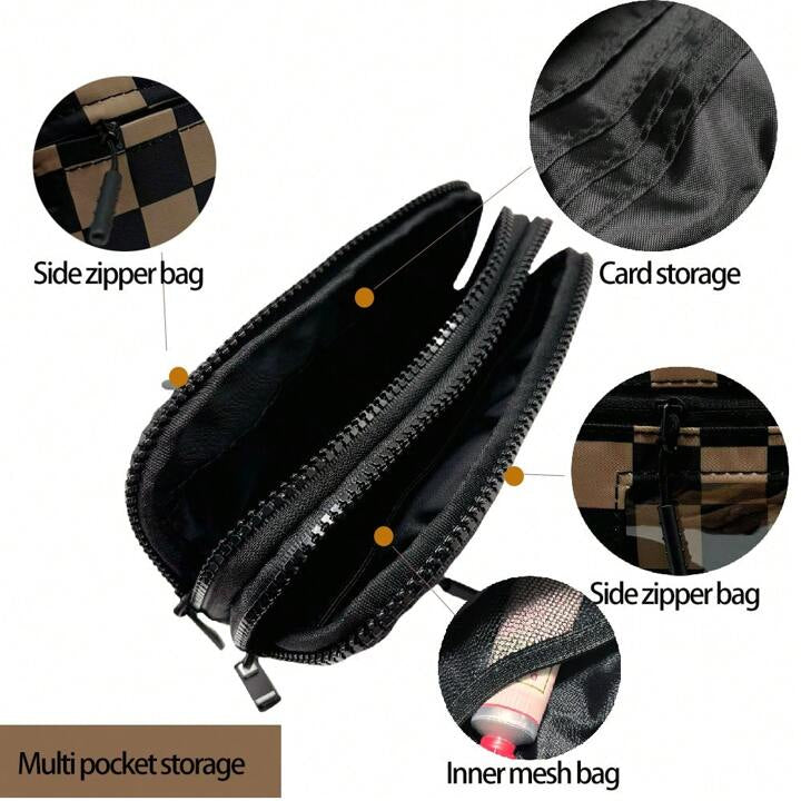 Black & tan checkered purse