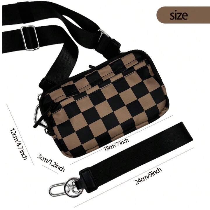 Black & tan checkered purse