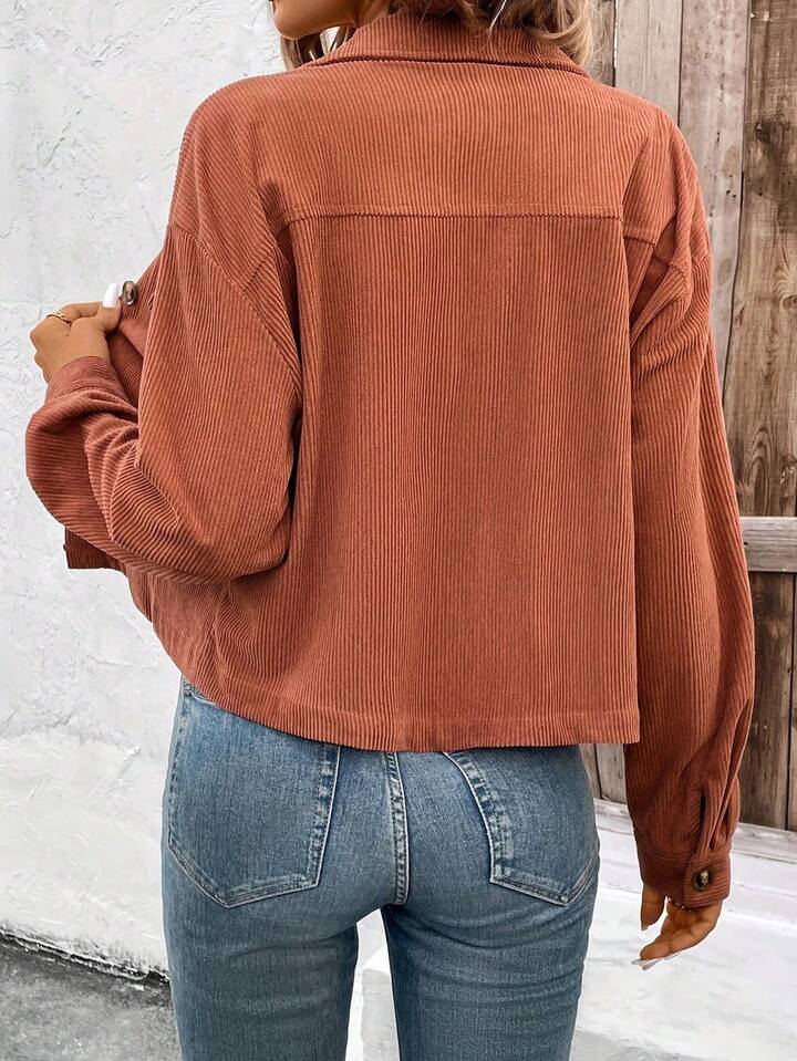 Corduroy button jacket (s-2x)