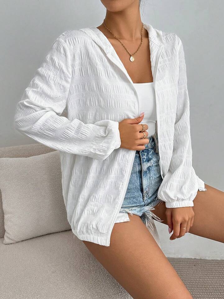 black/white light weight textured jacket
