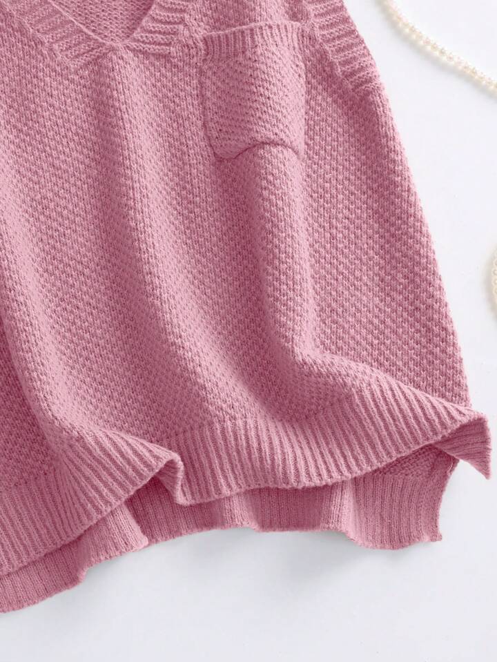 Baby pink knit sweater tank