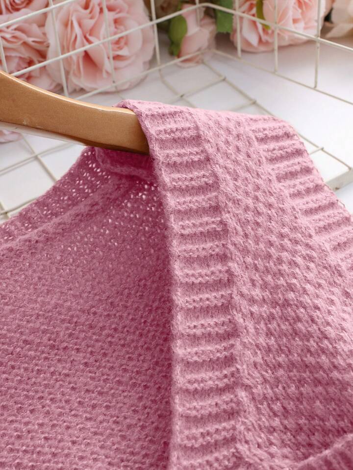 Baby pink knit sweater tank