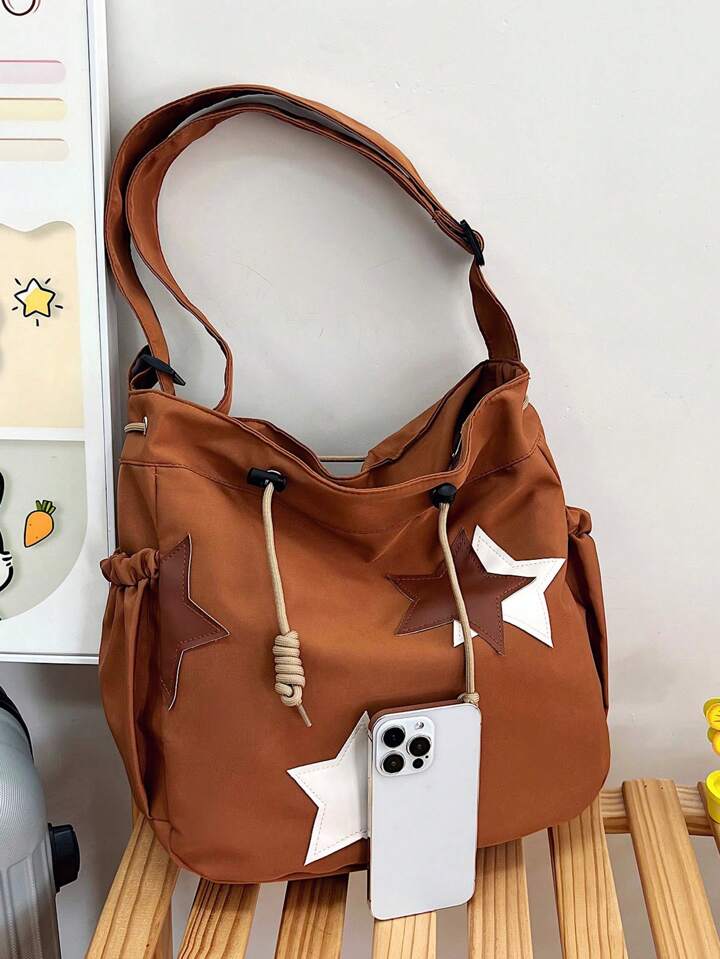 Brown star synch bag