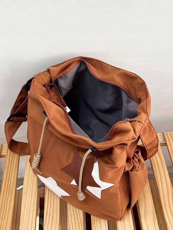 Brown star synch bag