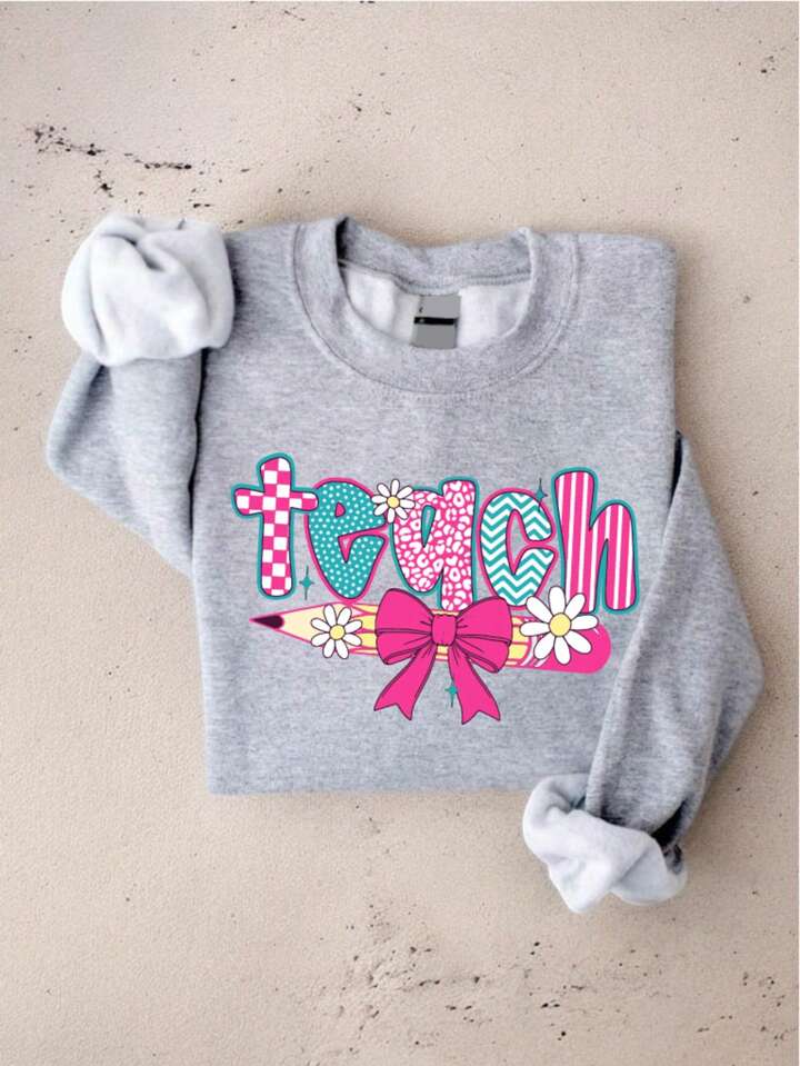 šššš„ šØš šš”š ššš² TEACH crewneck šØš«š¢š š¢š§šš„š„š² $šš