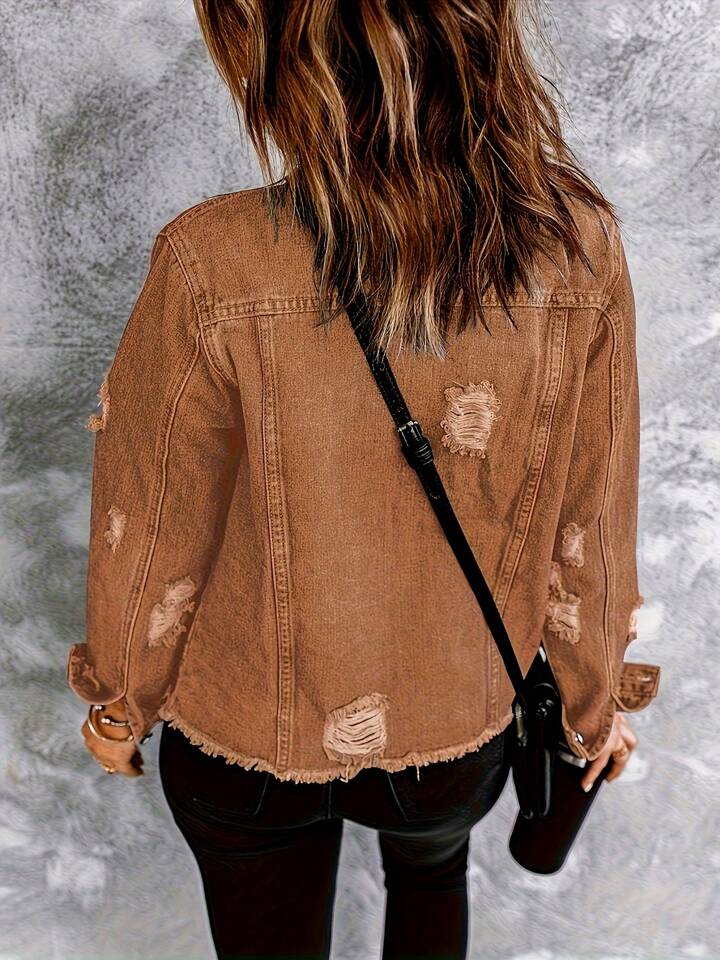 Rust distressed jacket