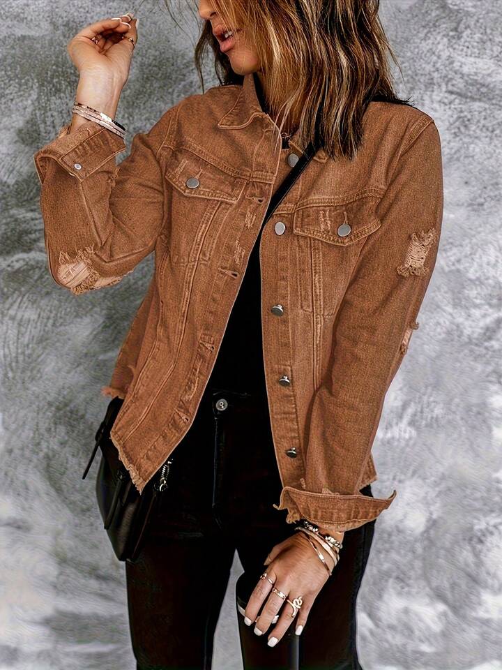 Rust distressed jacket