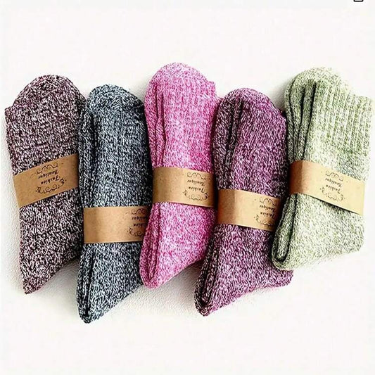 4 pk mixed color cozy socks
