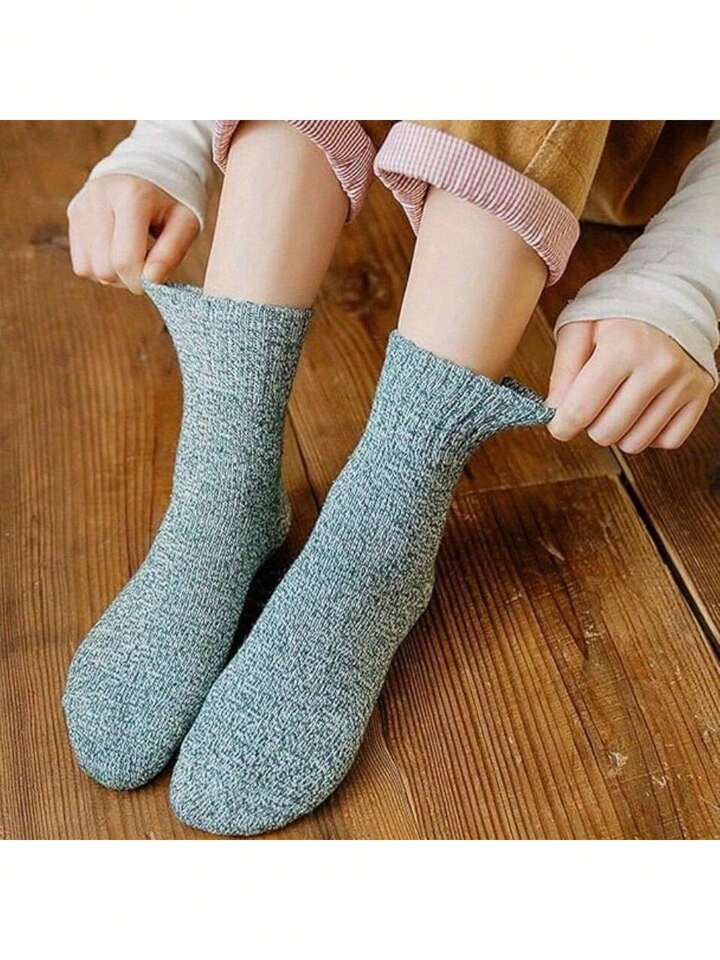 4 pk mixed color cozy socks