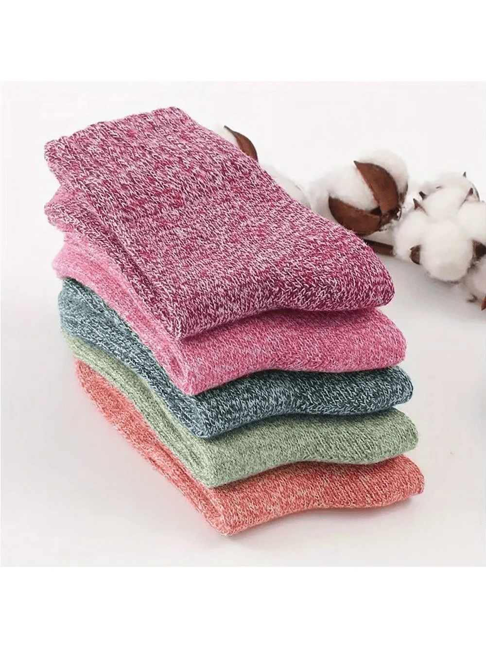 4 pk mixed color cozy socks