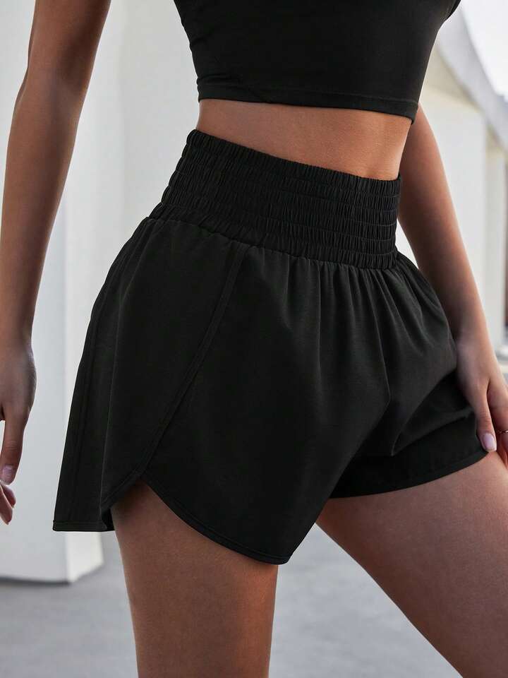 Black athletic shorts