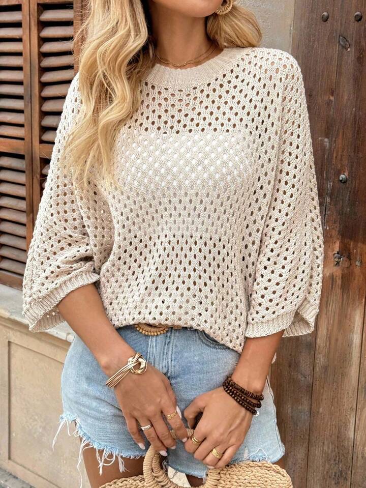 Hollow cut cream top