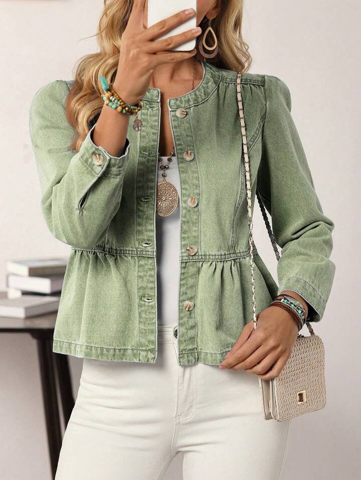 Light olive green casual jacket