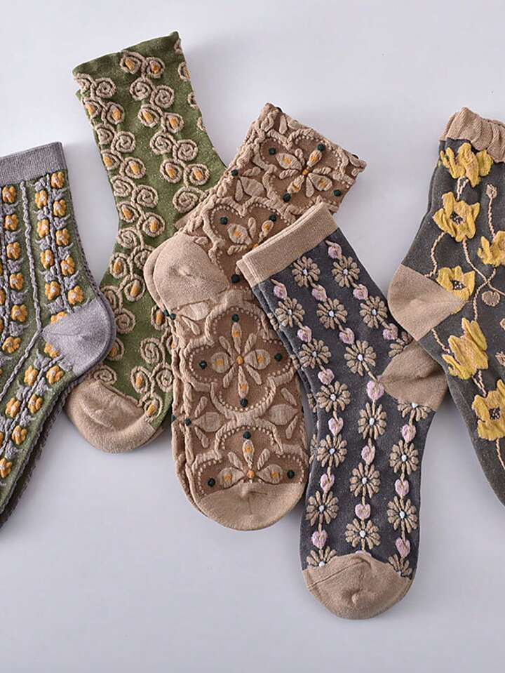Detailed socks 5pk šØš«š¢š š¢š§šš„š„š²