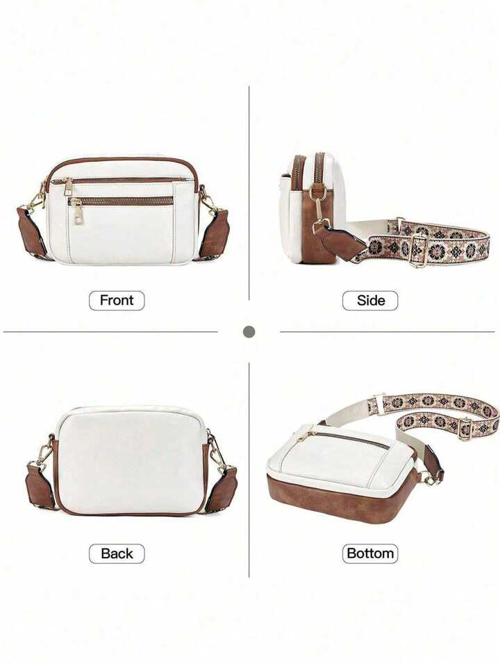 White purse w/detailed strap