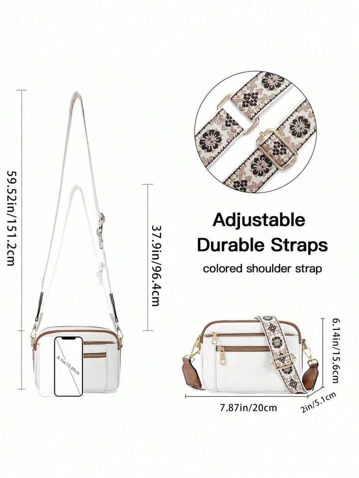 White purse w/detailed strap