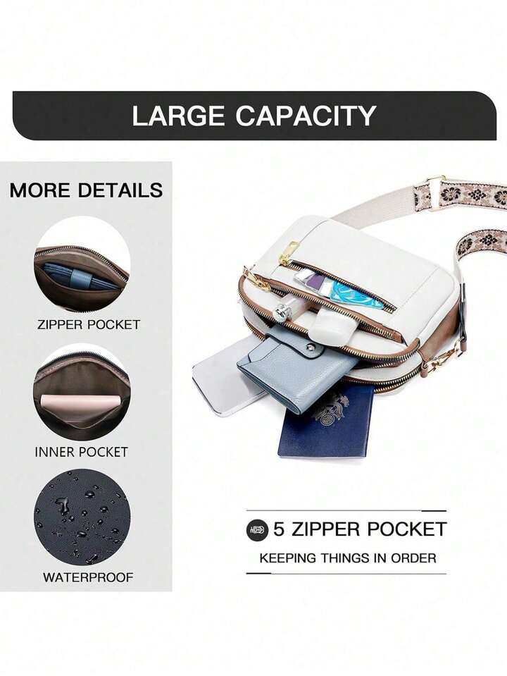 White purse w/detailed strap