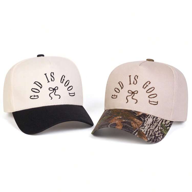 God is good black/camo hat