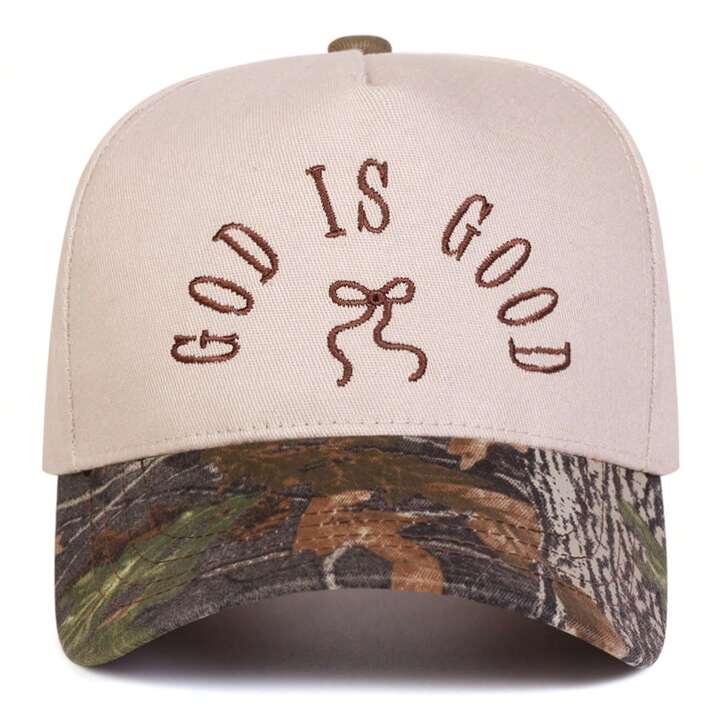 God is good black/camo hat