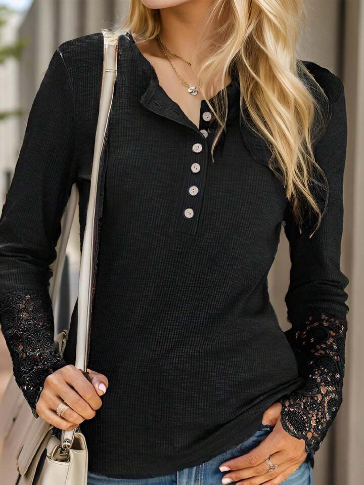 Black lace long sleeve