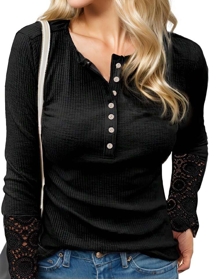 Black lace long sleeve