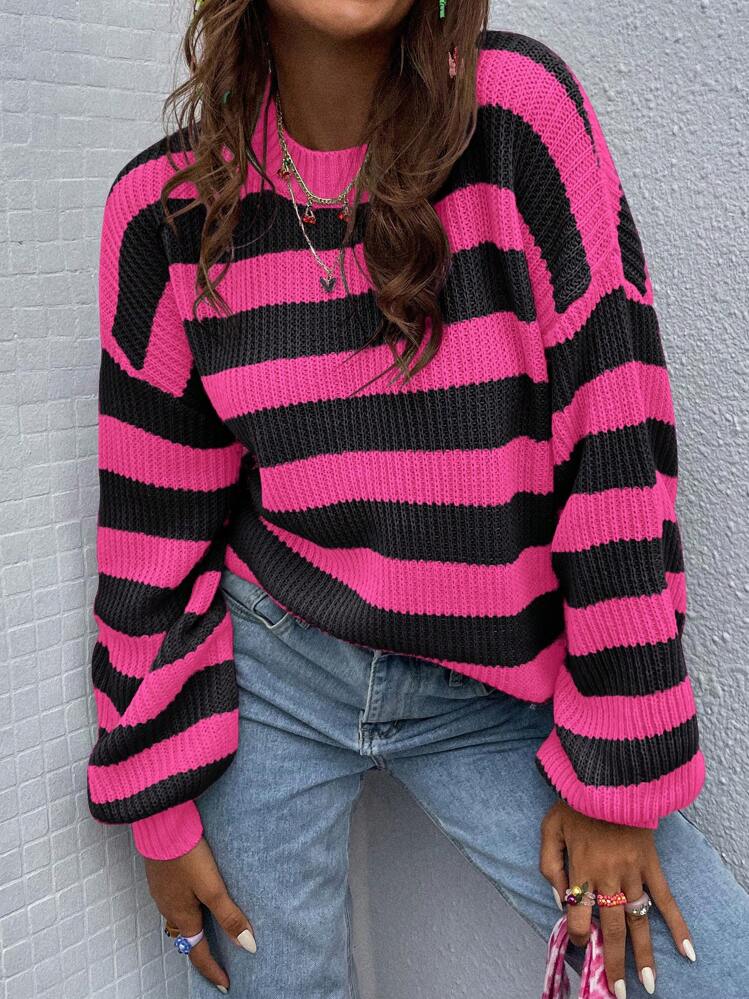 Black & pink stripe sweater