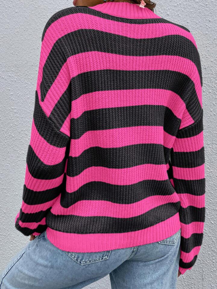 Black & pink stripe sweater
