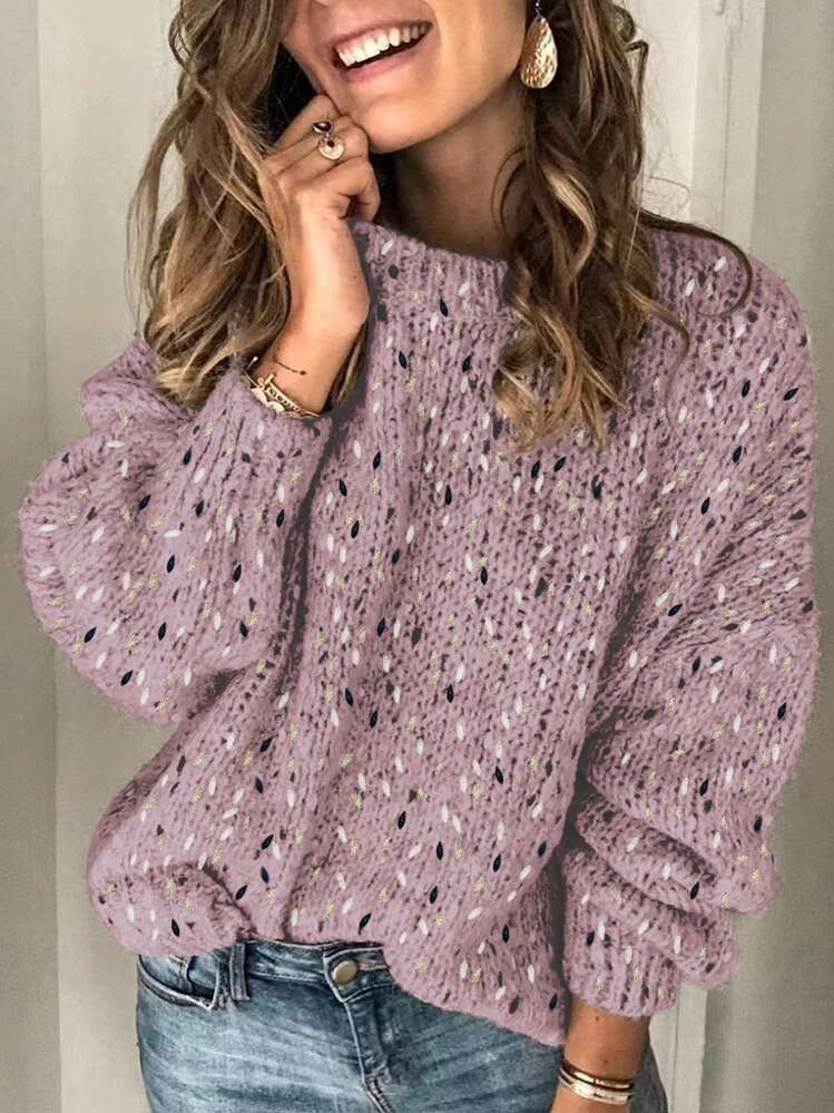 Lavender popcorn sweater