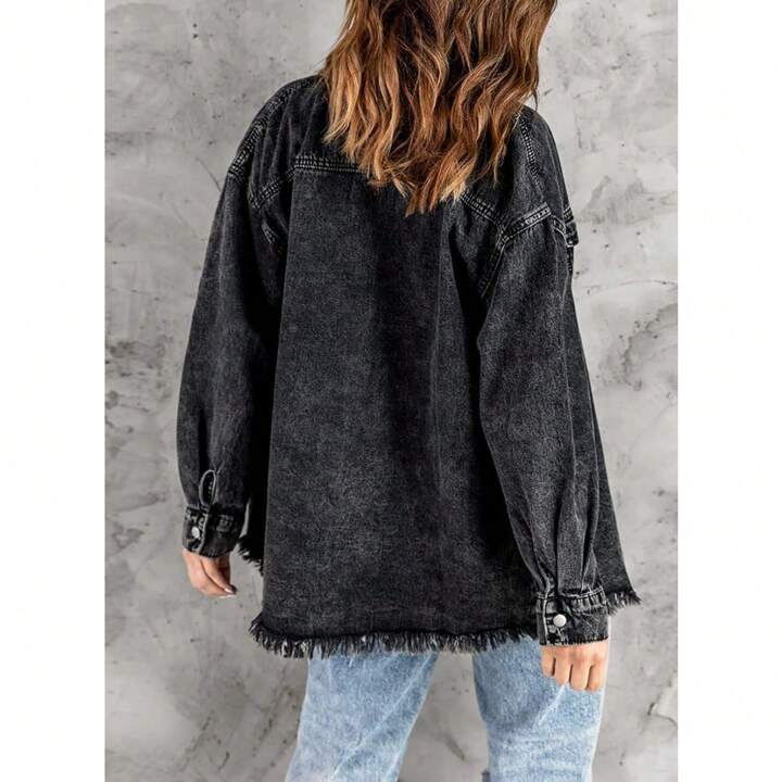Black oversized lightweight jacket (S-2x)