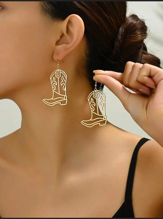 Cowboy boots earrings