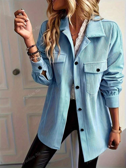 Baby blue corduroy jacket (s-2x)