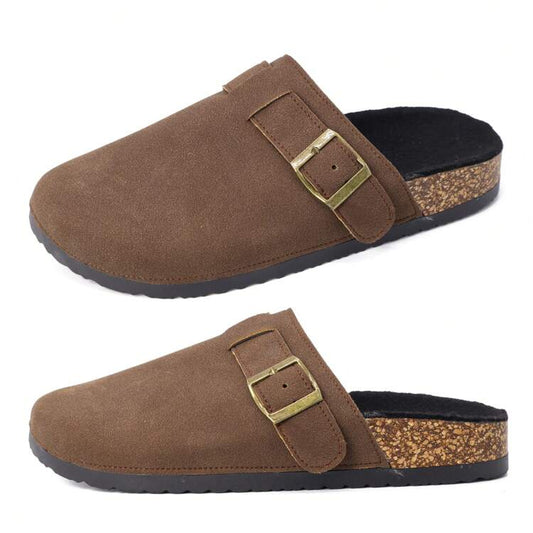 Brown slip on shoes