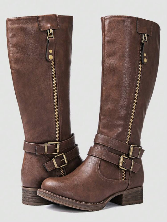 Dark brown tall boots