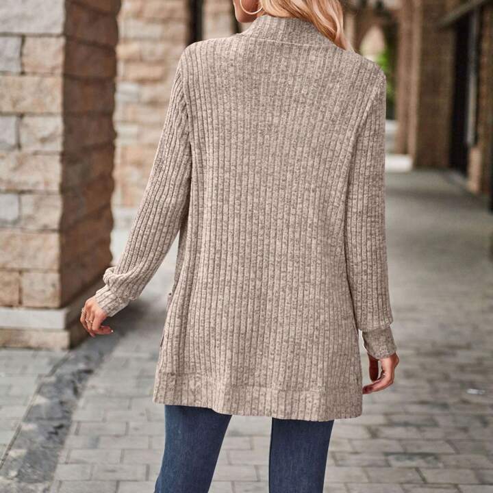 Lightweight open knit cardigan sweater