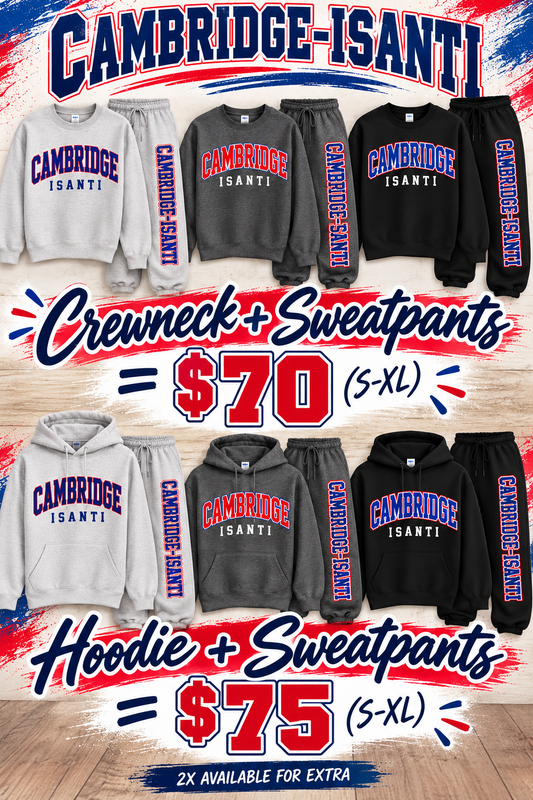 Cambridge isanti sweatpants set