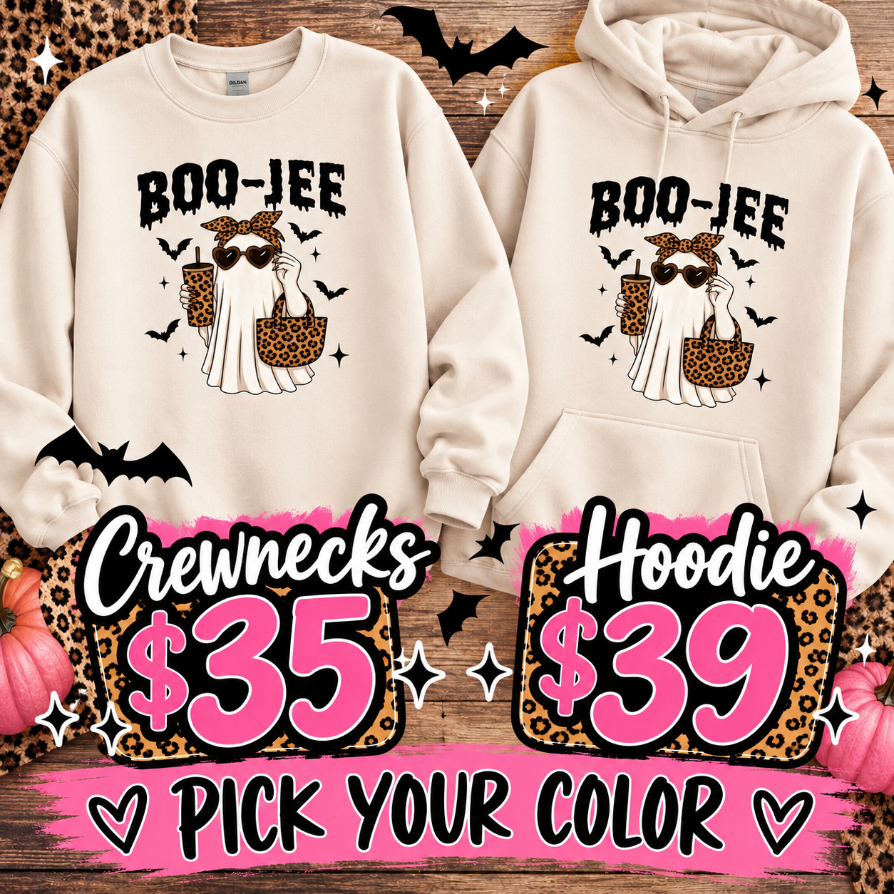 Boo-Jee crewneck or hoodie