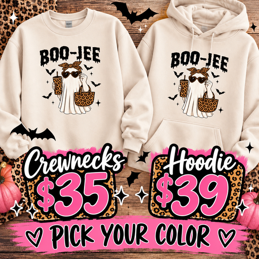 Boo-Jee crewneck or hoodie