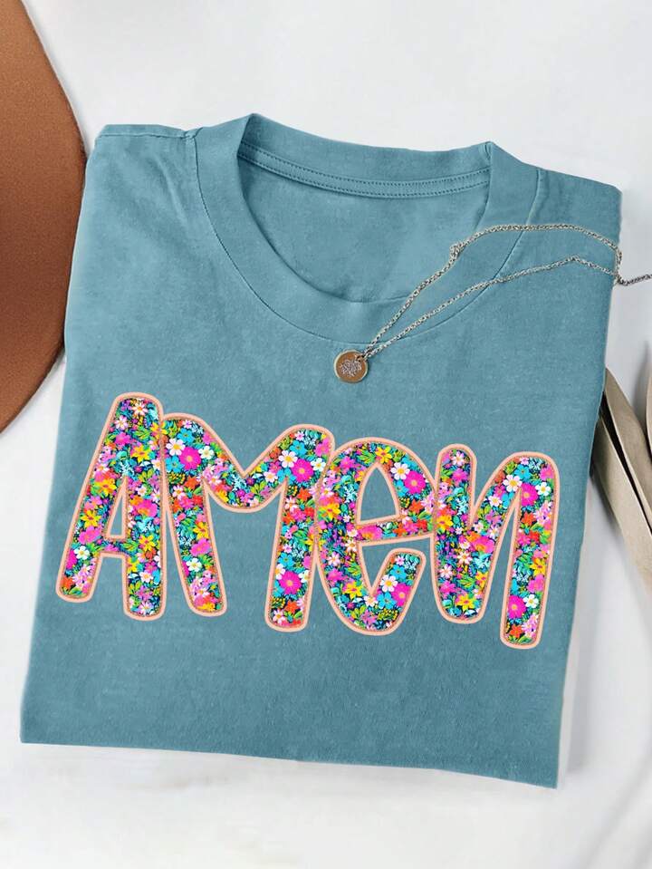 AMEN floral tshirt