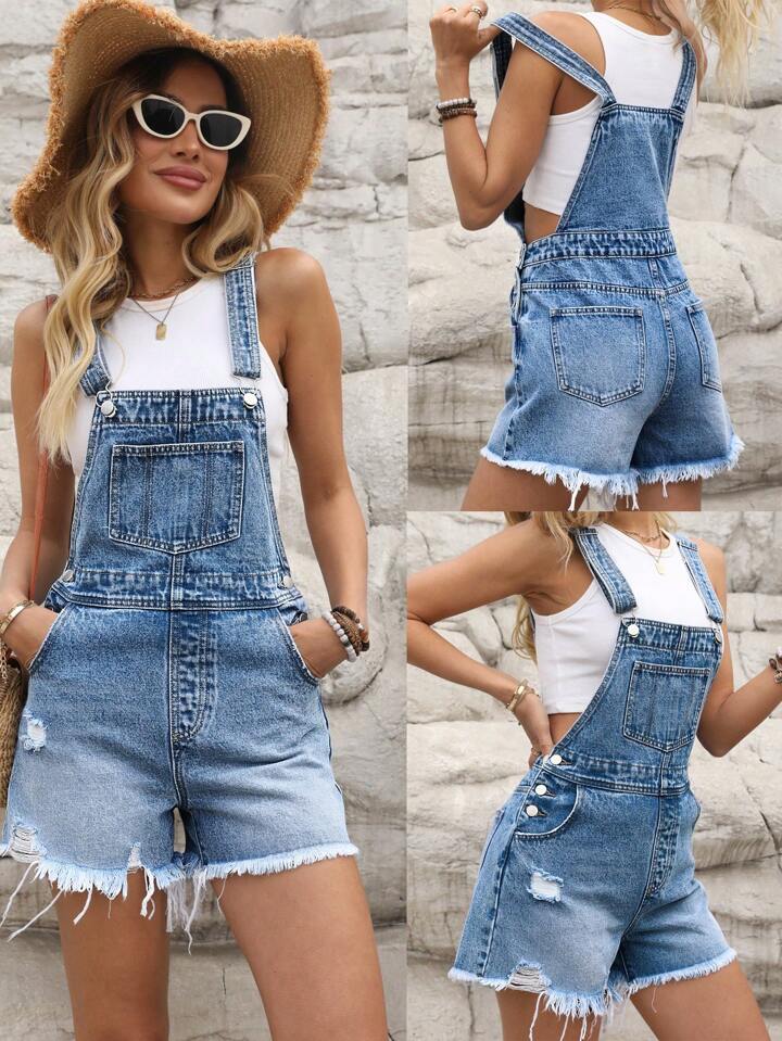 Denim blue overalls