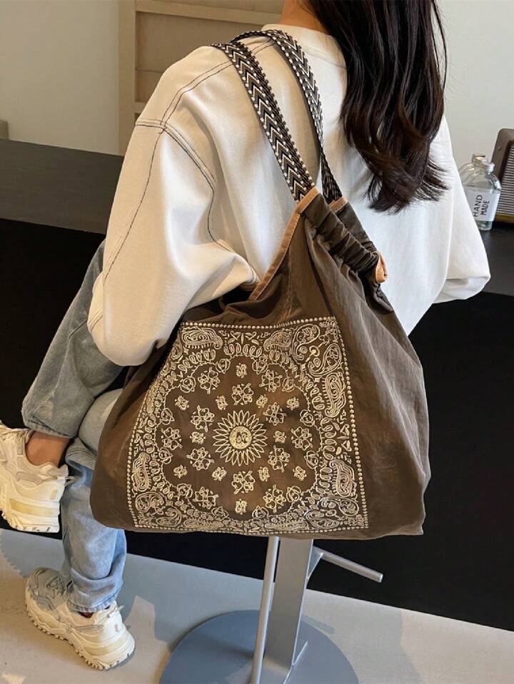 Printed hand bag