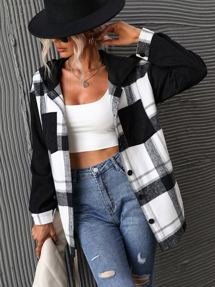black plaid shacket