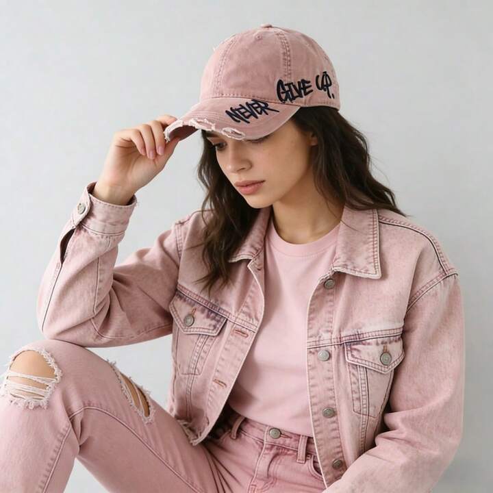 Never give up baseball hat