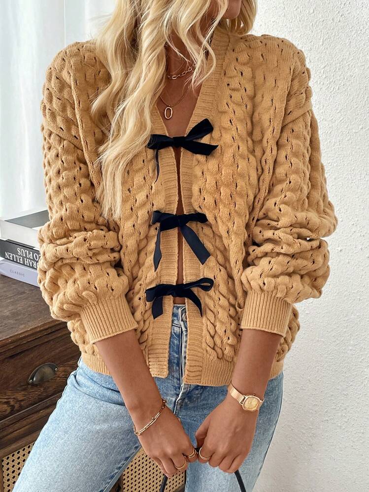 bow knot cardigan