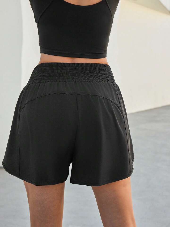 Black athletic shorts