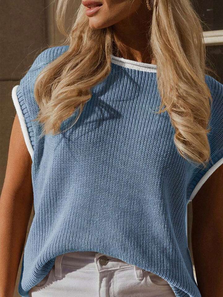 Blue lightweight sweater top