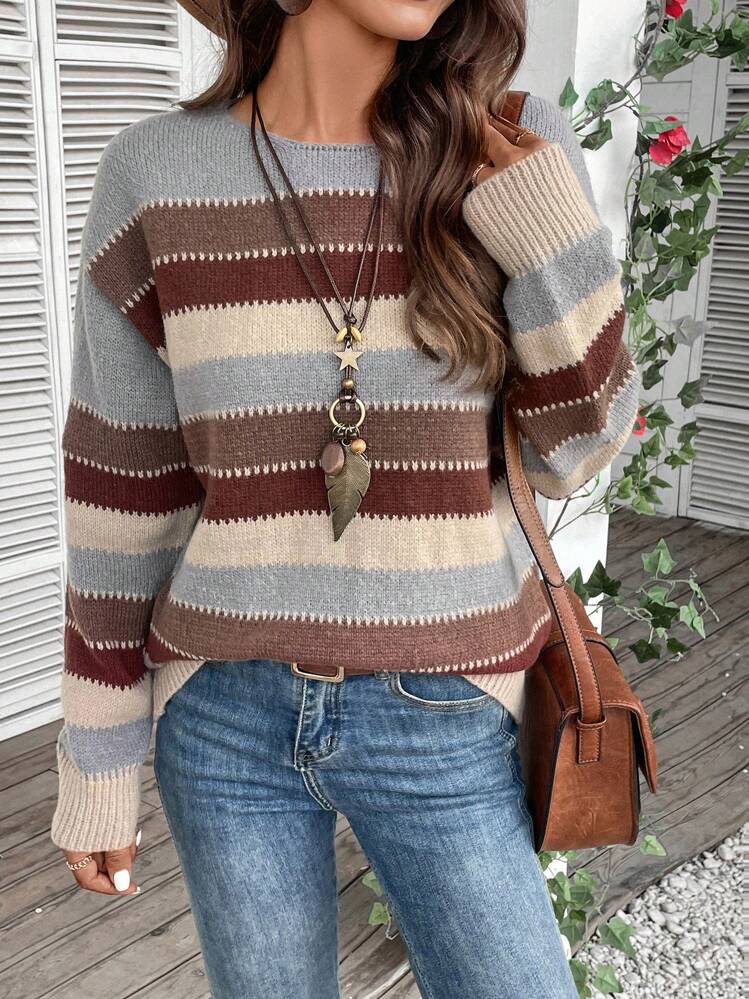multicolor striped sweater